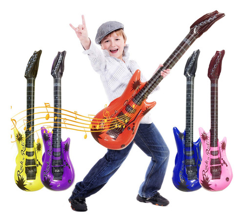 Guitarra Inflable 91 Cm Colores Surtidos Para Fiestas Infant