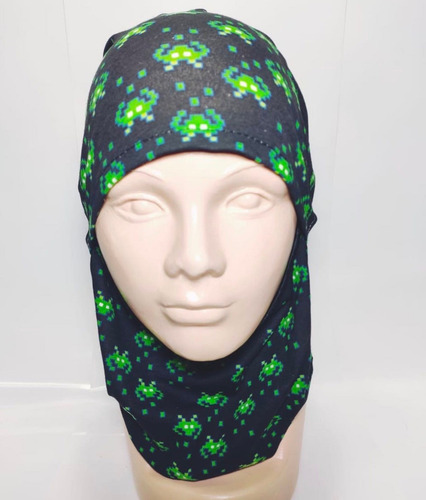 Imagen 2 de 4 de Balaclava Space Invaders Pasamontañas Moto Cubrebocas Biker
