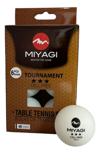 Bolas Para Ping Pong Miyagi 3 Estrellas Tt-9903 X6 Unidades 