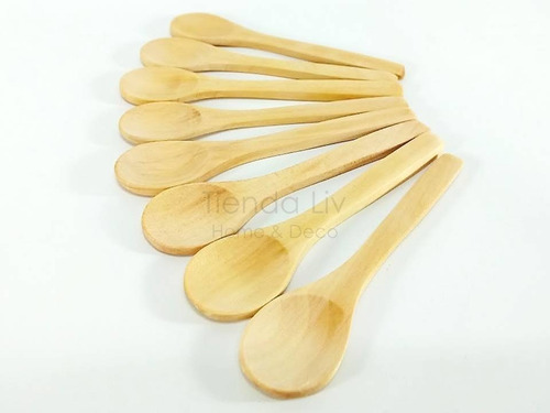 Imagen 6 de 7 de Cuchara De Madera De Bambú X 10