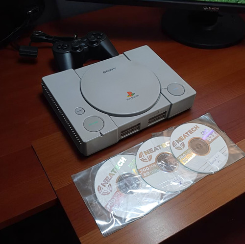 Ps1 Original Completo - Playstation 1 Original Ps1 Completo Playstation 1 Fat Original C/3 Jogos + 1 Controle