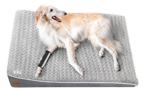 Largpets Cama Ortopedica Para Perros Grandes, Color Gris, Xx