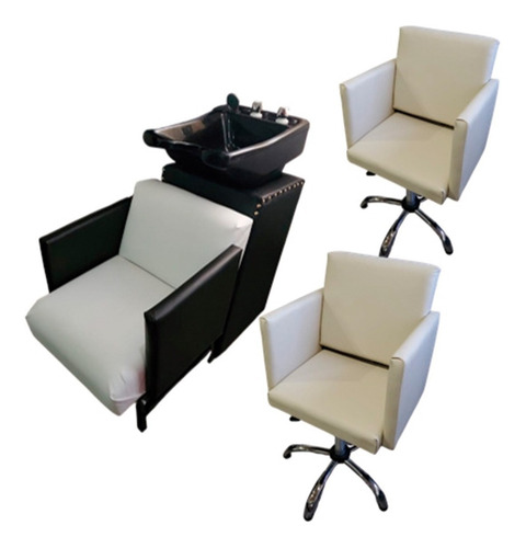 Imagen 4 de 10 de Combo Lavacabeza + 2 Silla Corte Oferta