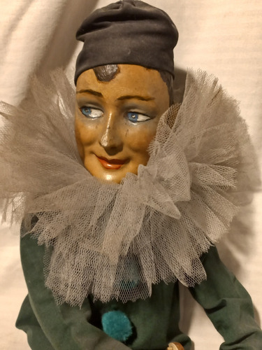 Payaso Con Guitarra, Germany,antiguo,caja Musical,50 Cm (Usado)