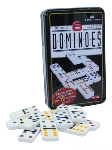 DOMINO COM 28 PECAS DE OSSO COM MALETA ESTOJO PARA TRANSPORTE JOGO