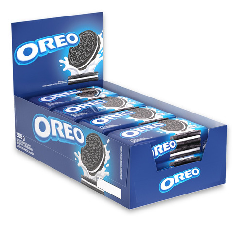 Imagem 2 de 5 de Biscoito Recheado Tradicional Oreo 288g Pack C/8 Un