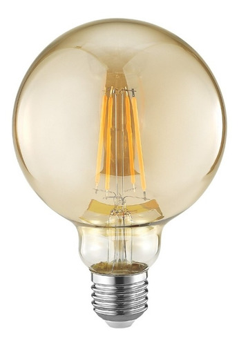 Lâmpada Filamento Led Vintage G95 E27 4w Bivolt 2200k Elgin Cor da luz Âmbar Branco Quente Amarelo 110V/220V
