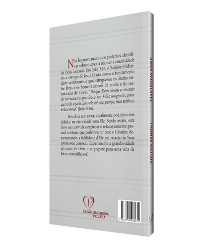 Livro Amor Inabalável Promessas De Deus - Thomas Watson