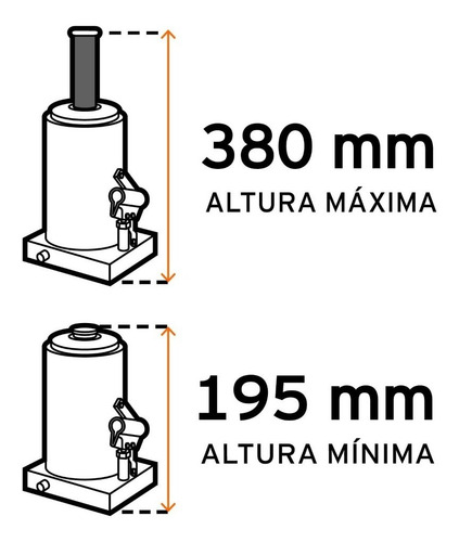 Imagen 3 de 5 de Gato Hidraulico T. Botella 4 Ton Truper 14812