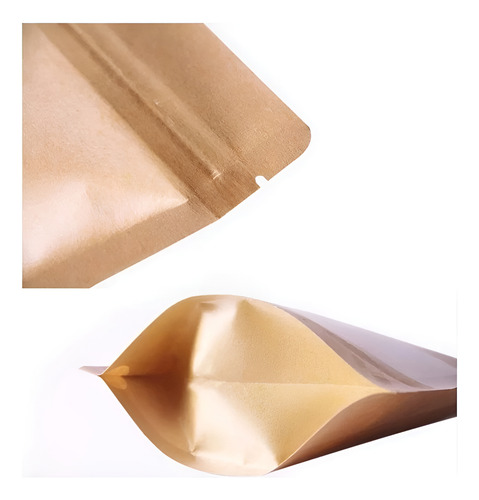 Saco Stand Up Pouch Kraft Visor 10x15 Com 50 Unidades.