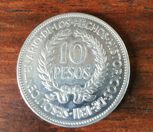 Moneda Antigua Del Año 1961 Uruguaya 10 Pesos