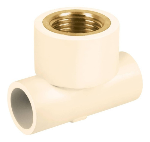 Tee Reducida Cpvc Latón Rosca Int. 3/4x3/4x1/2'' Foset 48915 Color Beige