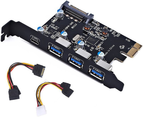 Tarjeta De Expansión Pci-e A Usb 3.0 Tipo C +3 Tipo A - Inte