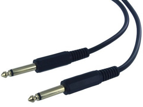 Cable De Audio Plug A Plug 6.3 Mm Mono 1.8 Metros