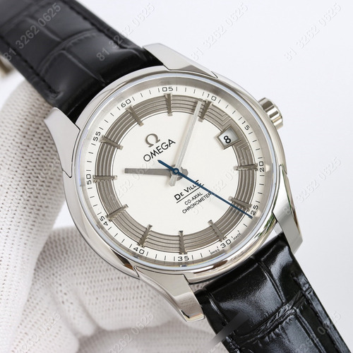 Omega Reloj De Hombre Para Cinturón Con Disco Blanco