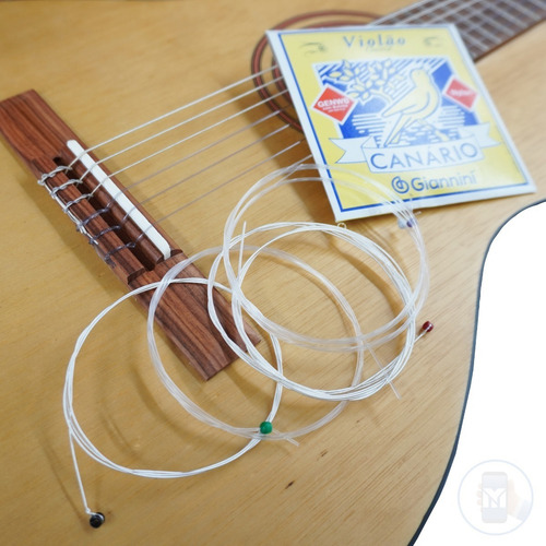 Encordoamento Cordas Violão Nylon Canário Com Bolinha Média