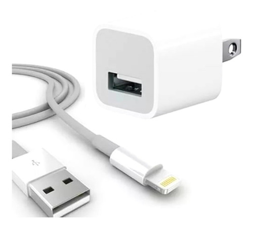 Cubo Cargador 5w + Cable Compatible iPhone 5/5s/6/7/8/x/xs