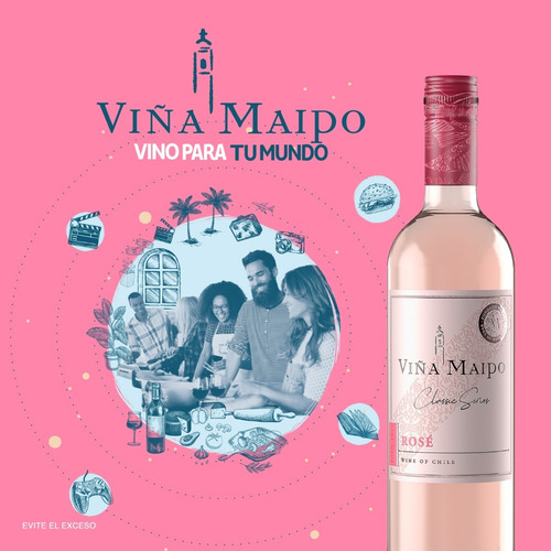 Vino Rosado Viña Maipo Classic Series Rosé 750 Ml