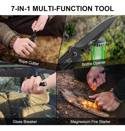 Paquete De 2 Cuchillos Multiherramienta De Bolsillo 7 En 1