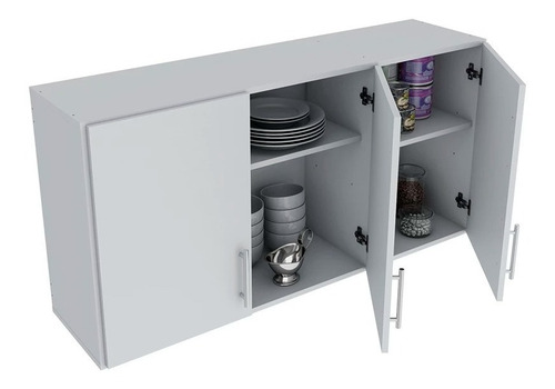Imagen 3 de 10 de Alacena Cocina Melamina Mueble 2 Estantes Regulables Puertas
