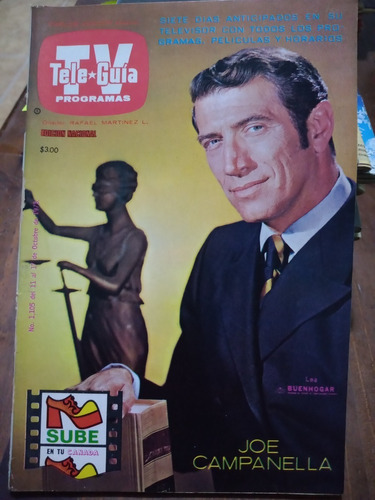 Joe Campanella En Revista Teleguia Octubre Año 1973