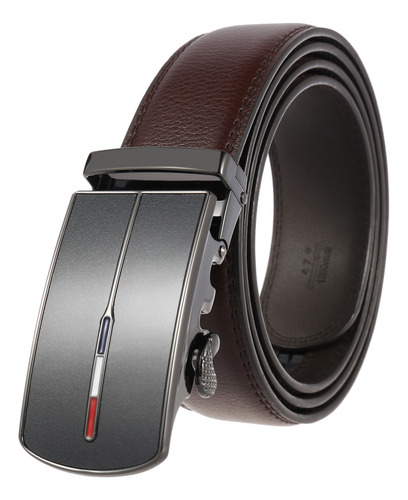 Cinturón Para Hombre, Piel De Vaca Auténtica, Casual, De Neg
