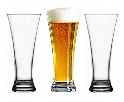 6 Vasos Cerveceros De Vidrio Pub Pasabahce 320 Ml