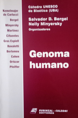 Libro Usado Genoma Humano Salvador Bergel Nelly Minyersky 