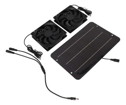 . Kit Alimentado Por Ventilador De Panel Solar, Portátil,