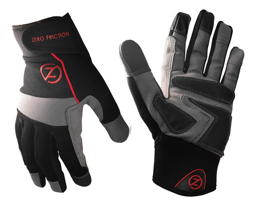 Zero Friction - Guantes De Trabajo Para Hombre, Color Negro