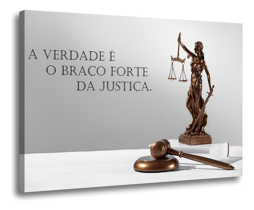 Quadro Para Escritório Advocacia Luxuoso Deusa Da Justiça Cor Preto Cor da armação Borda Infinita