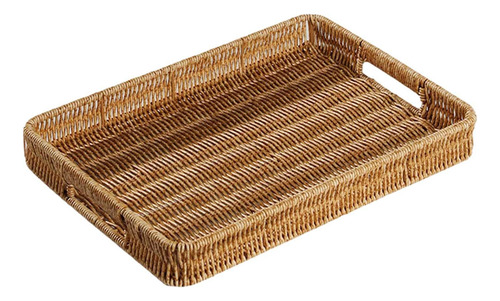 Bandeja Decorativa Tejida, Cesta Para 35cm X 24,5cm X 4,5cm