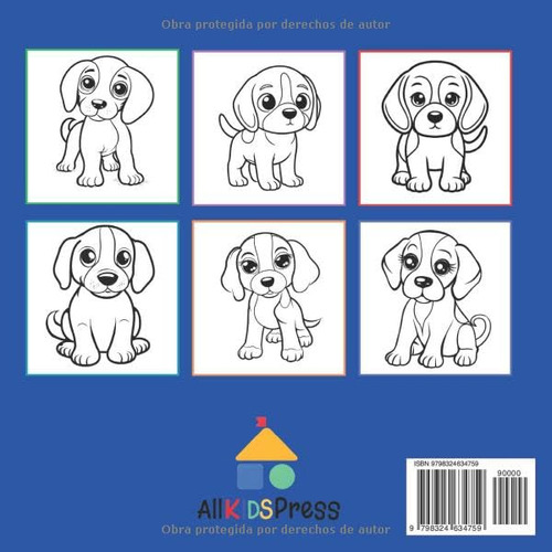 Libro Para Colorear De Cachorros De Beagle: Libro Para Color