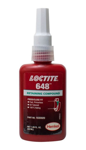 Fijador De Piezas Cilíndricas Loctite 648 X 50ml