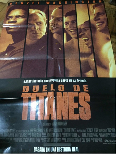 Duelo De Titanes   Poster Denzel Washington Original