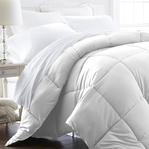 Acolchado CDI Simil Duvet queen diseño liso color blanco de 240cm x 240cm