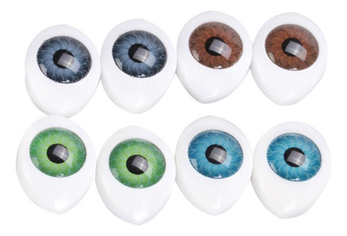 Cx 4 Pares 4 Ovales Huecos Ojos Plásticos Ojos For Muñeca