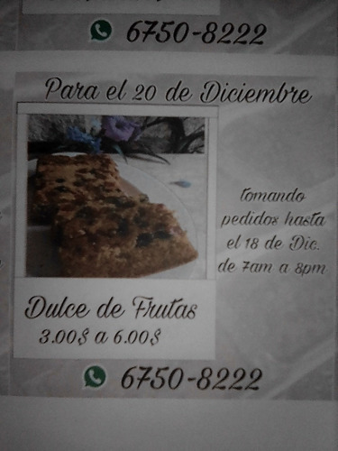Imagen 2 de 2 de Vendo Dulces De Frutas Y Tamales Para El Día 20 Diciembre