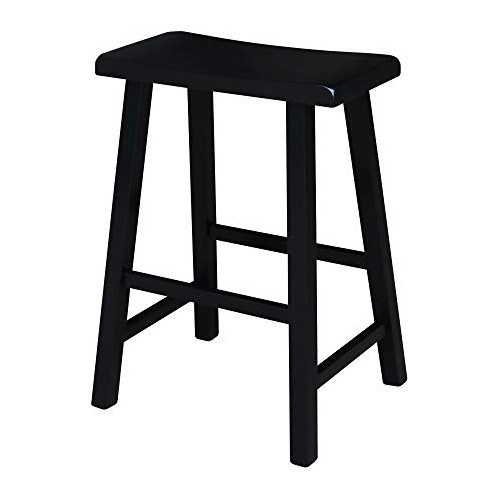 Taburete De Silla De Montar De 24 Pulgadas, Negro Envej...