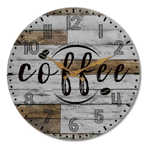 Reloj De Pared Rústico Para Cocina, Decoración De Café, .