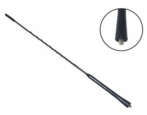 Antena De Auto Para Techo Mastil De Goma Negro 40cm