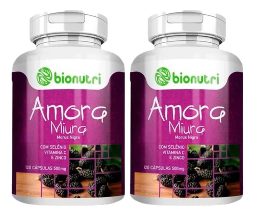 2x Amora Miura Zinco Selenio Vitamina C 500mg 240cap Bionuti