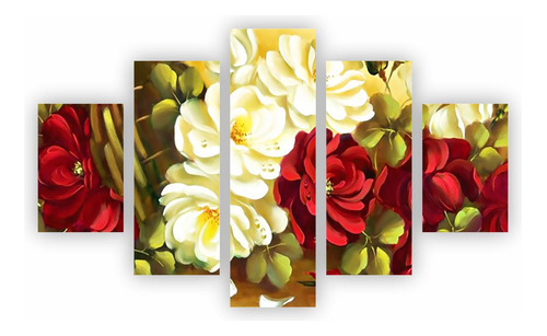 Quadro Pintura Rosas Arte Canvas 110x65cm