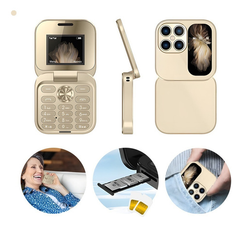 .i17pro Mini Teléfono Plegable 1.77 Pulgadas Dual Sim 2g
