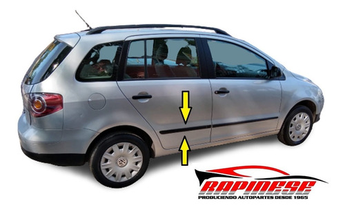 Vw Suran 2006 Bagueta De Puerta Trasera Derecha Neg