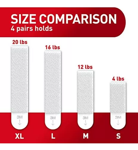 Command Tiras pesadas para colgar cuadros de 20 libras, tamaño XL, para  colgar cuadros, sin daños, tiras resistentes para colgar en la pared para