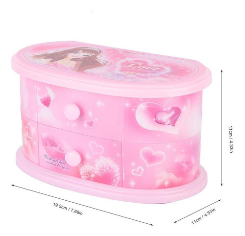 Joyero Musical Para Niñas, Caja De Almacenamiento De Joyería