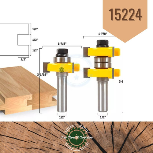 Fresa Encastre Entablonado  Yonico Usa 15224