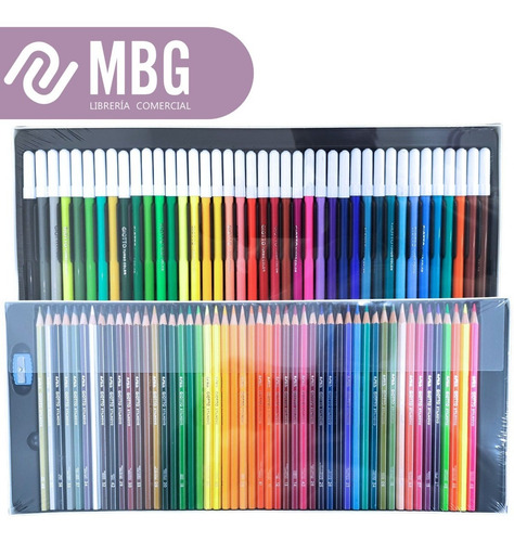 Imagen 4 de 7 de Kit Marcadores Giotto Turbocolor X 40 Lapices Colores X 50