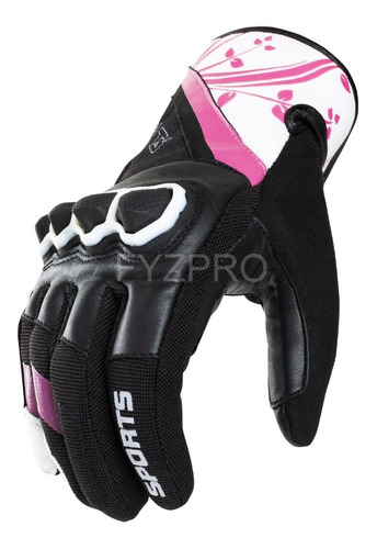 Guantes Para Moto De Cuero - Textil. Sport, Racing. Mujer